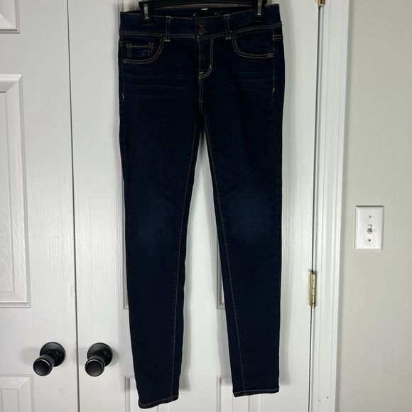 American Eagle Womens Super Stretch Skinny Denim Jeans Size 4 Reg - Picture 1 of 4